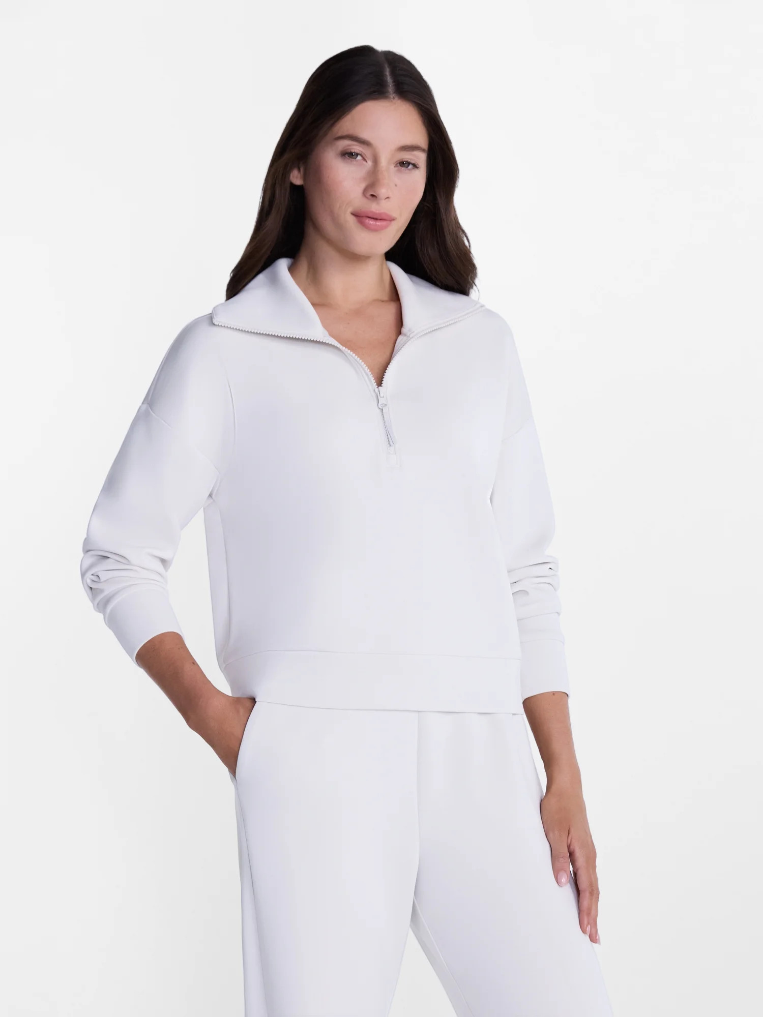 Avia Women's and Women's Plus Knit Quarter Zip Pullover, Sizes XS-4X | Walmart (US)