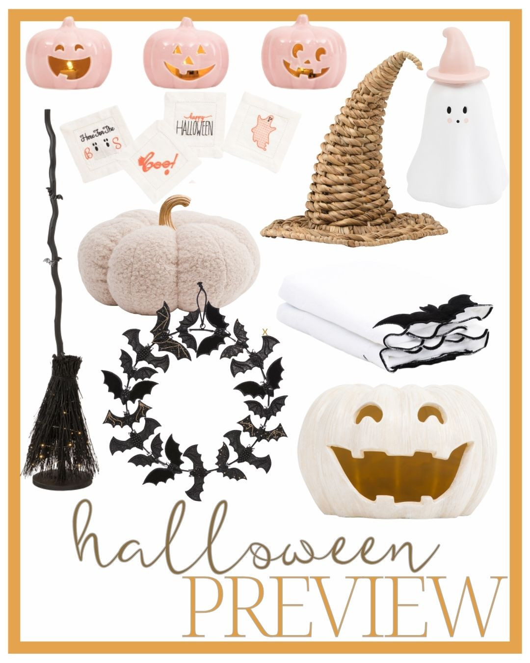 halloween preview, pumpkins, fall, seasonal, necklaces, gift guides, refresh, decorating, home decor, coastal, preppy, traditional, grandmillenial, ornaments, bows, needlepoint, monogram, personalized, candles, placemats, napkin rings, games, cards, stationary, initials, custom, kids, girls,  boys, fall, winter, classic style, preppy style, ruffles, scallops, bonnets, scalloped, woven, rattan 

 #LTKSeasonal #LTKHome