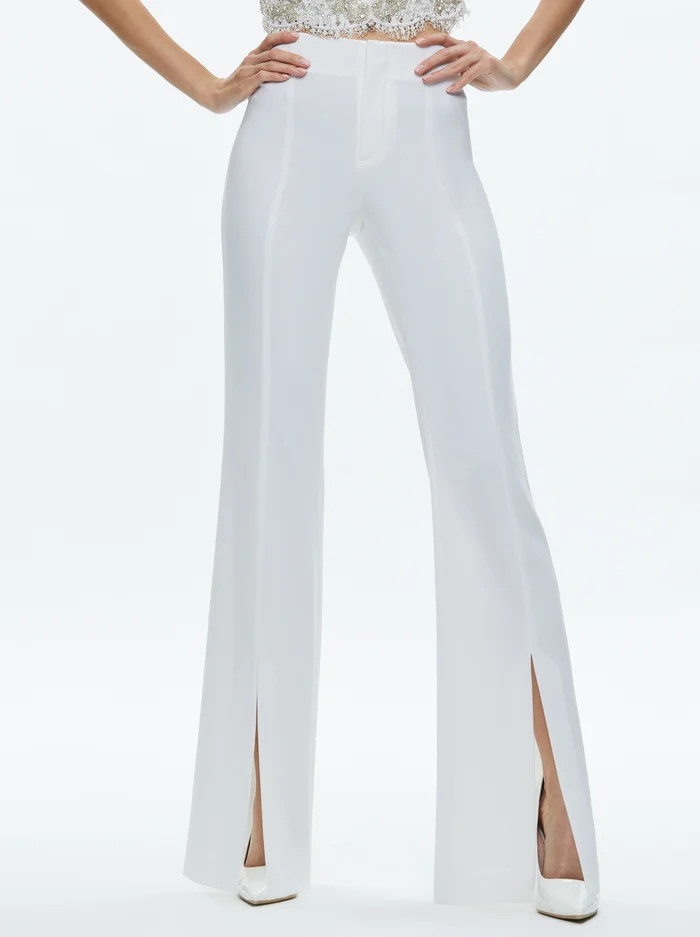 TISA LOW RISE CLEAN WAISTBAND BOOTCUT PANT | Alice + Olivia