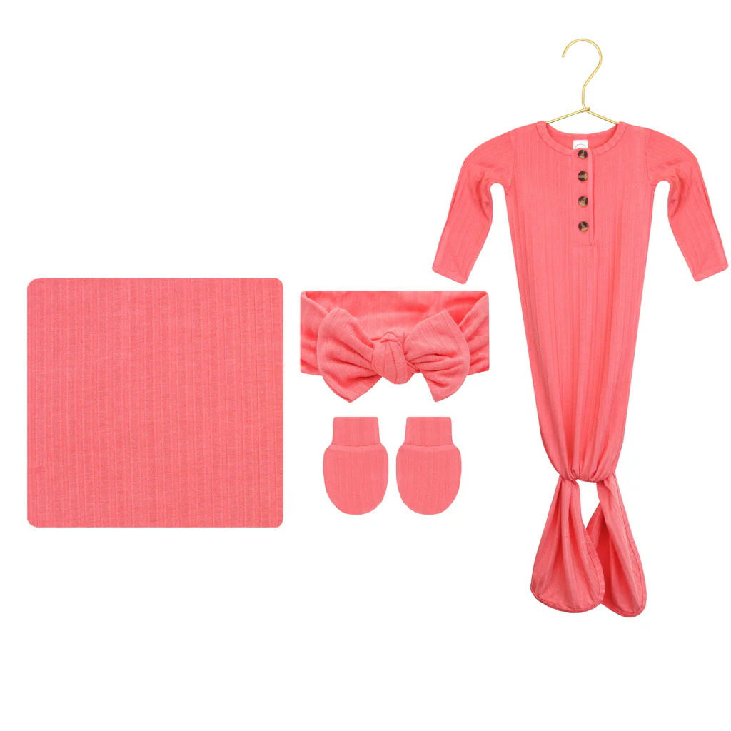 Darcy Ribbed Newborn Headband Bundle (Gown) | Lou Lou & Company