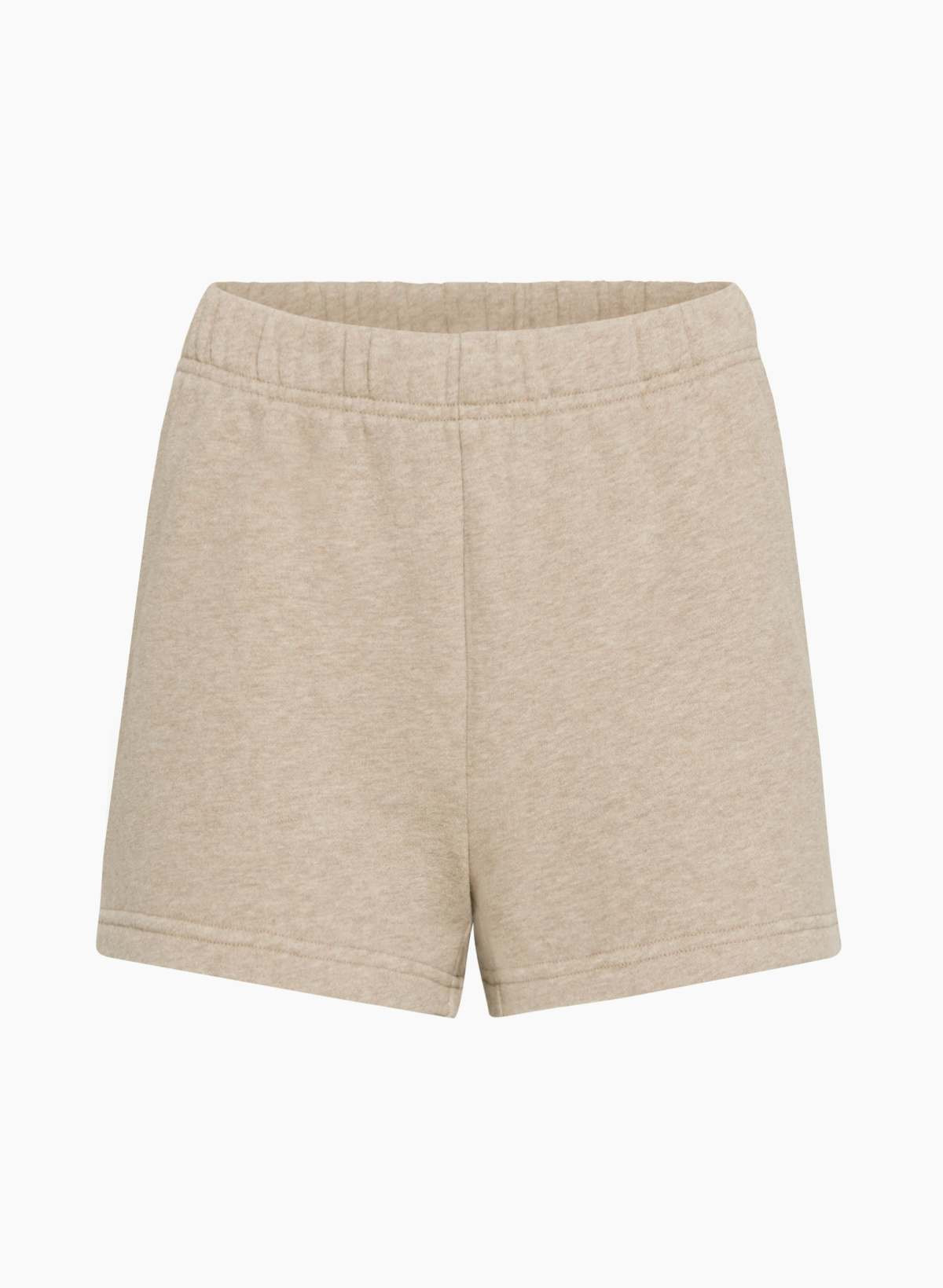 Tna Women's Cozy Sweatfleece Perfect Hi-Rise Mini Short in Heather Warm Taupe size 2XL | Aritzia