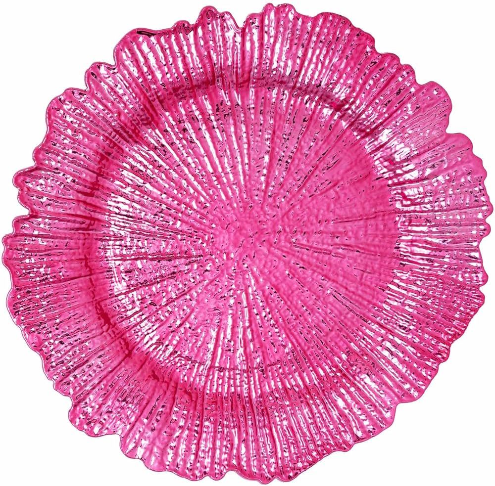 Simply Elegant Coral Reef Plastic Charger Plate | Service Plate for Parties, Dinner, Weddings, Qu... | Amazon (US)