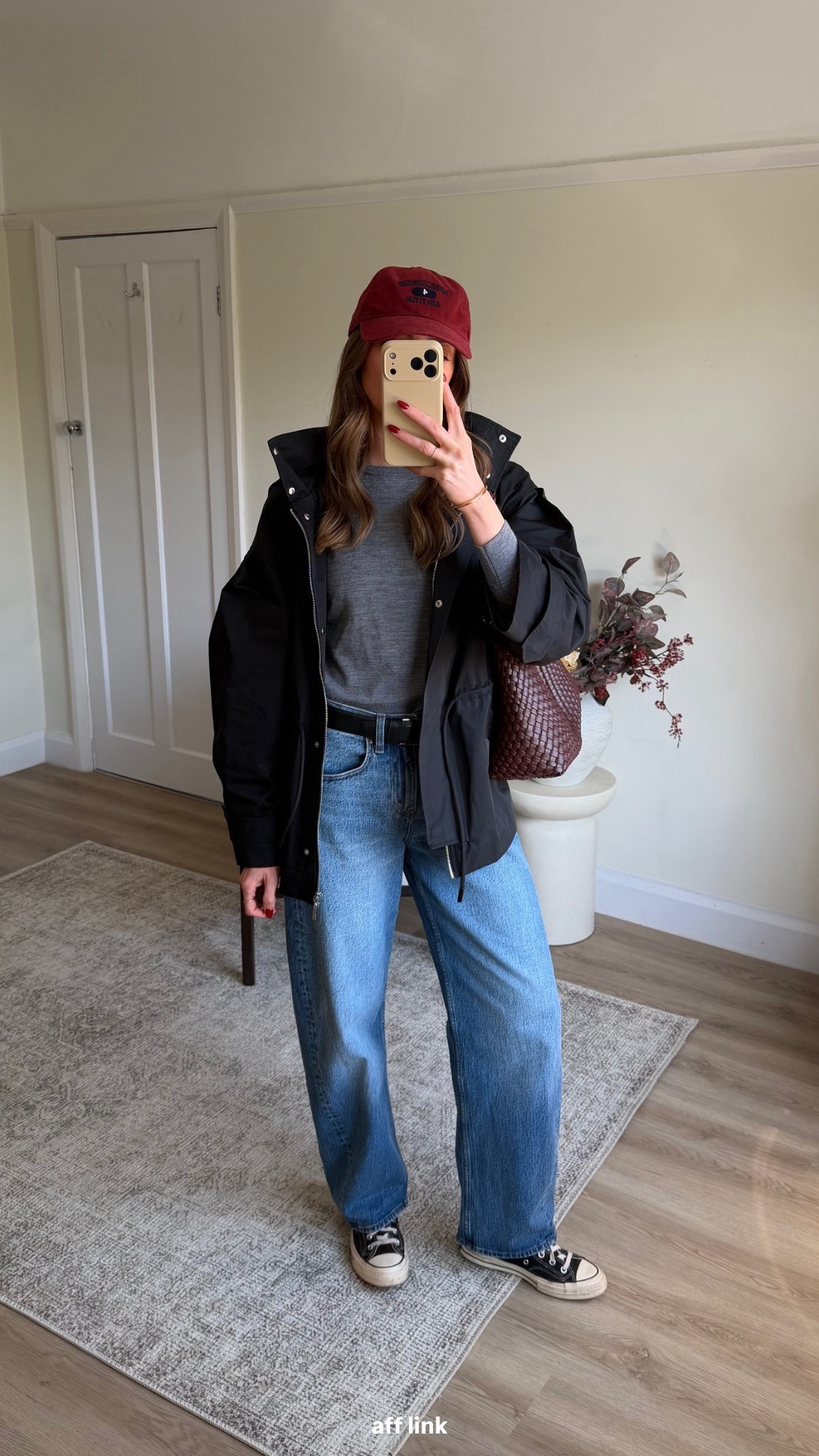 Styling barrel leg jeans - exact have 20% off: AFXLTK

Abercrombie cap (sold out)
WATthebrand rain coat
Small in the Uniqlo thin grey jumper
25 Long in the high rise Abercrombie barrel leg jeans 
I’m 5 ft 6
Converse chuck 70 
Dune bag - large size burgundy

#LTKxAFSale #LTKuk #LTKspring