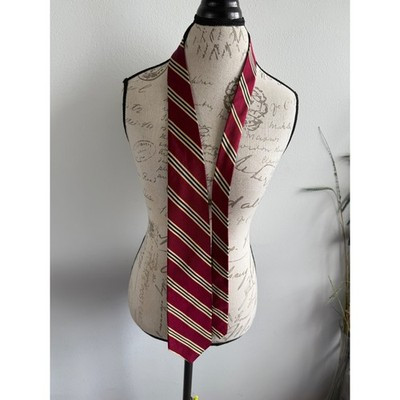 Brooks Brothers Makers Striped Necktie Silk Made in England Burgundy | eBay US