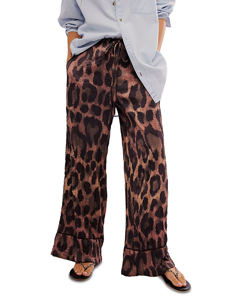 Free People All Out Satin Leopard Print Pants | Bloomingdale's (US)