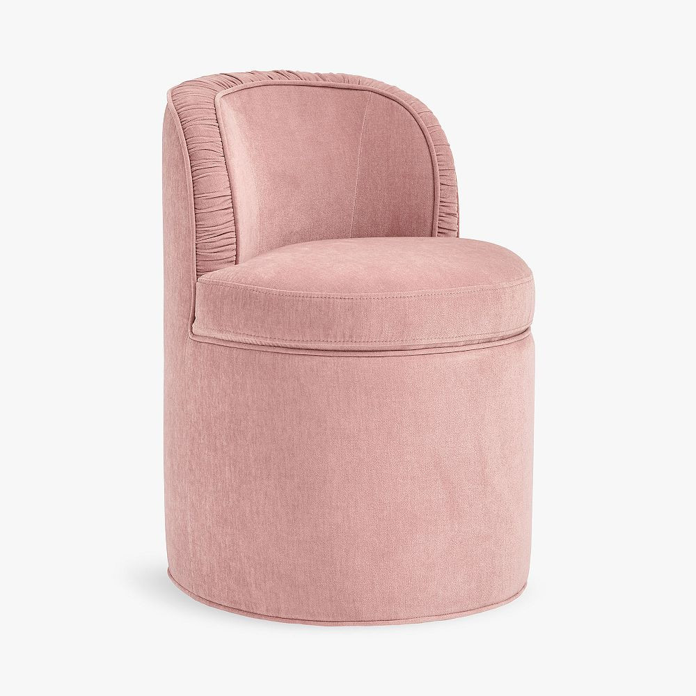 Piped Swivel Vanity Chair with Storage | Pottery Barn Teen