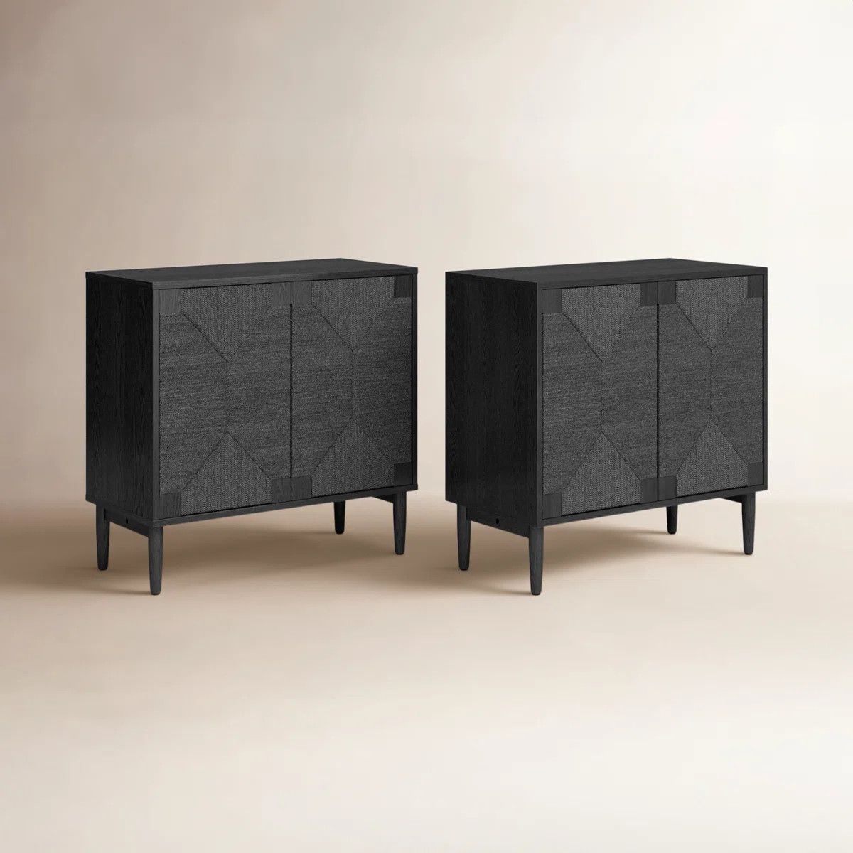 Carreiro 32"W Woven Transitional 2-Door Accent Cabinet (Set of 2) | Wayfair North America