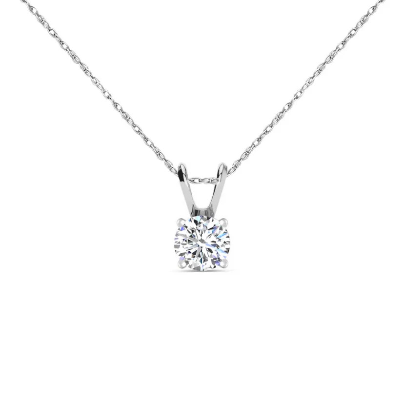 Lab Created 1/2 ct. t.w. Lab Grown Diamond Solitaire Necklace In 14k Gold With 18 Inch Chain | Belk