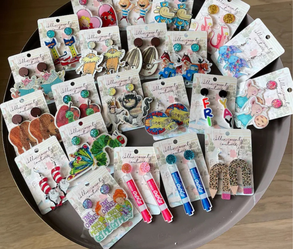 Fun & cute teacher earrings! Ootd inspo for back to school outfit work wear

#LTKworkwear #LTKunder50 #LTKBacktoSchool