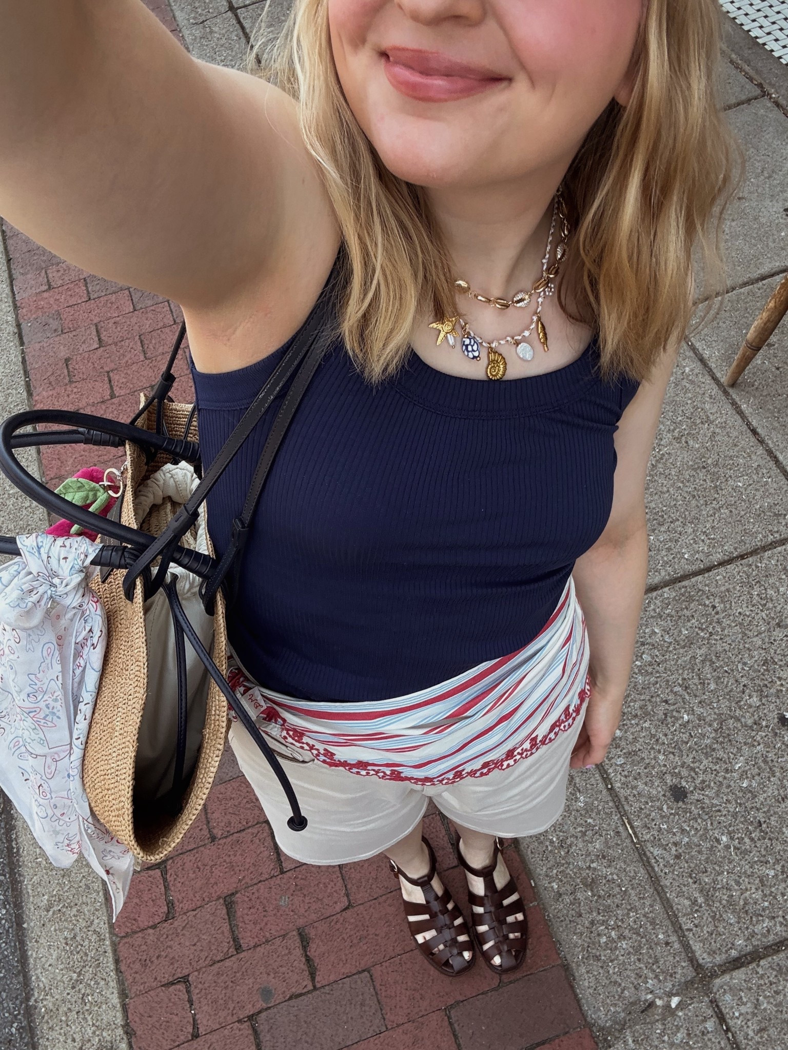 Casual Summer look with Universal Standard tank and shorts! New customers can stack my code on to their sale prices right now- INFS-MORGAN10