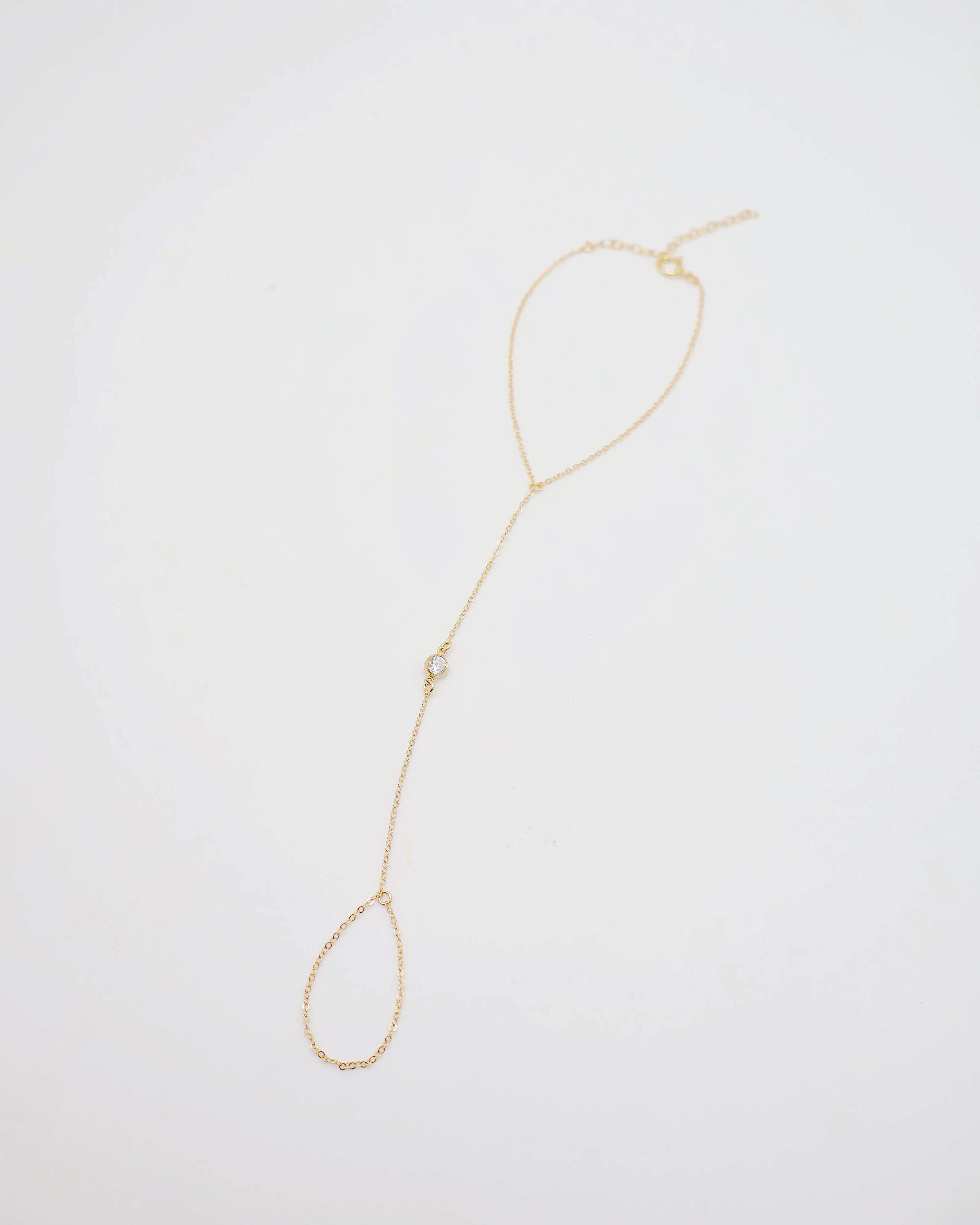 Solitaire Hand Chain | 14K Gold Filled Jewelry by Apelila | Apelila Jewelry