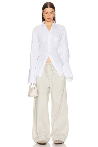 Helsa Workwear Drawcord Pants in Ecru from Revolve.com | Revolve Clothing (Global)