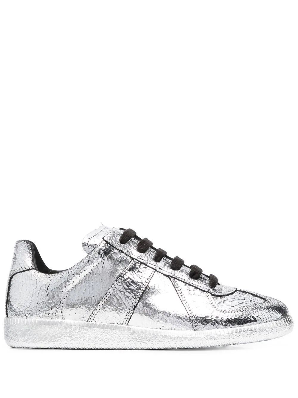 metallic low-top sneakers | Farfetch Global