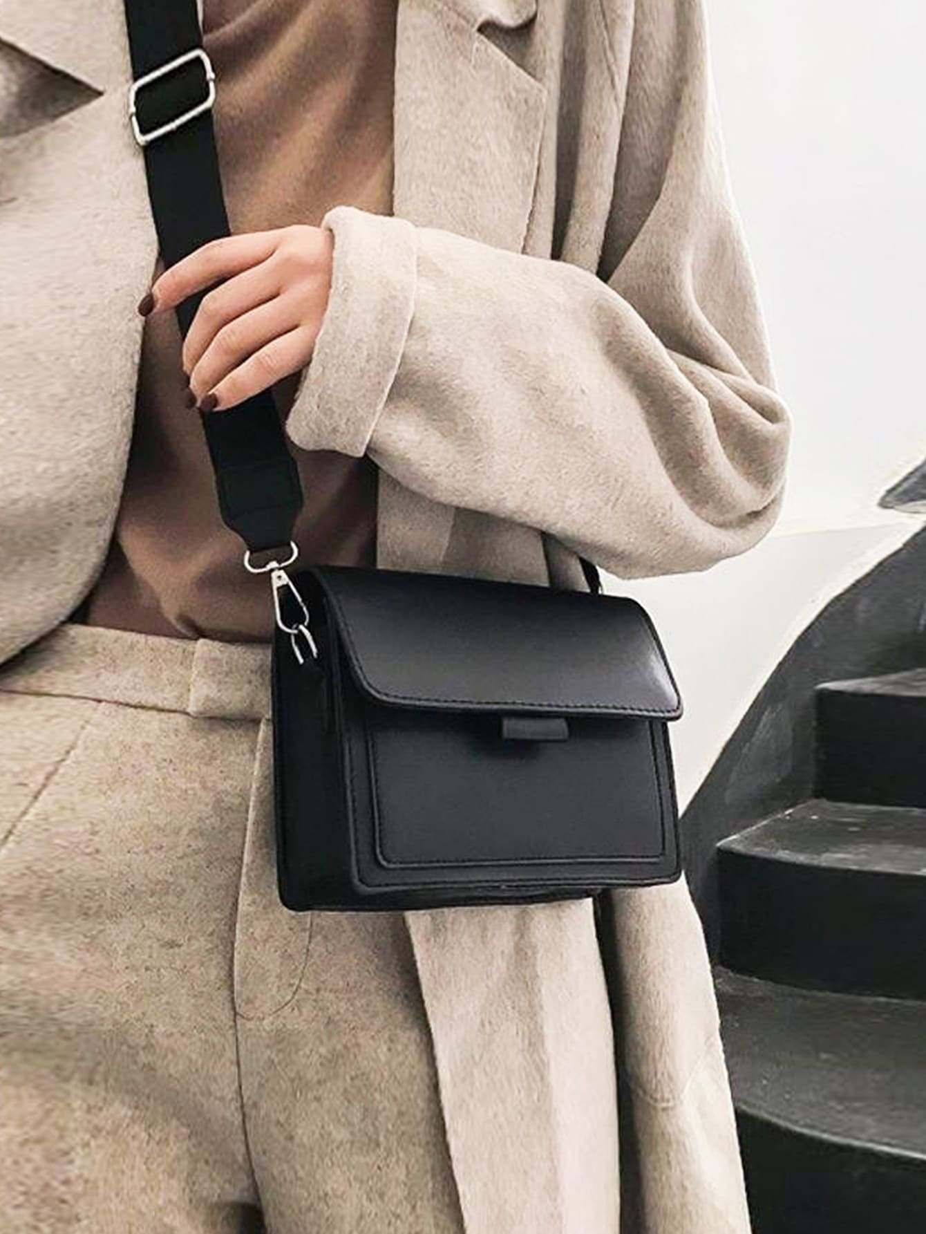 Lightweight,Business Casual Minimalist Flap Square Bag, Small Crossbody Bag For Women, Square Sid... | SHEIN