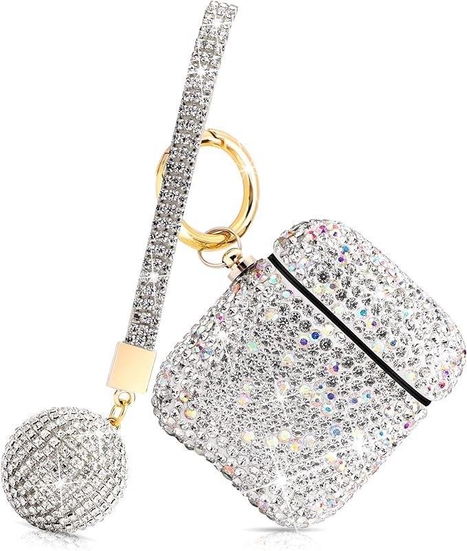 Luxurious Rhinestone AirPods Case, Protective Bling Diamonds AirPod Charging Protective Case Cove... | Amazon (US)