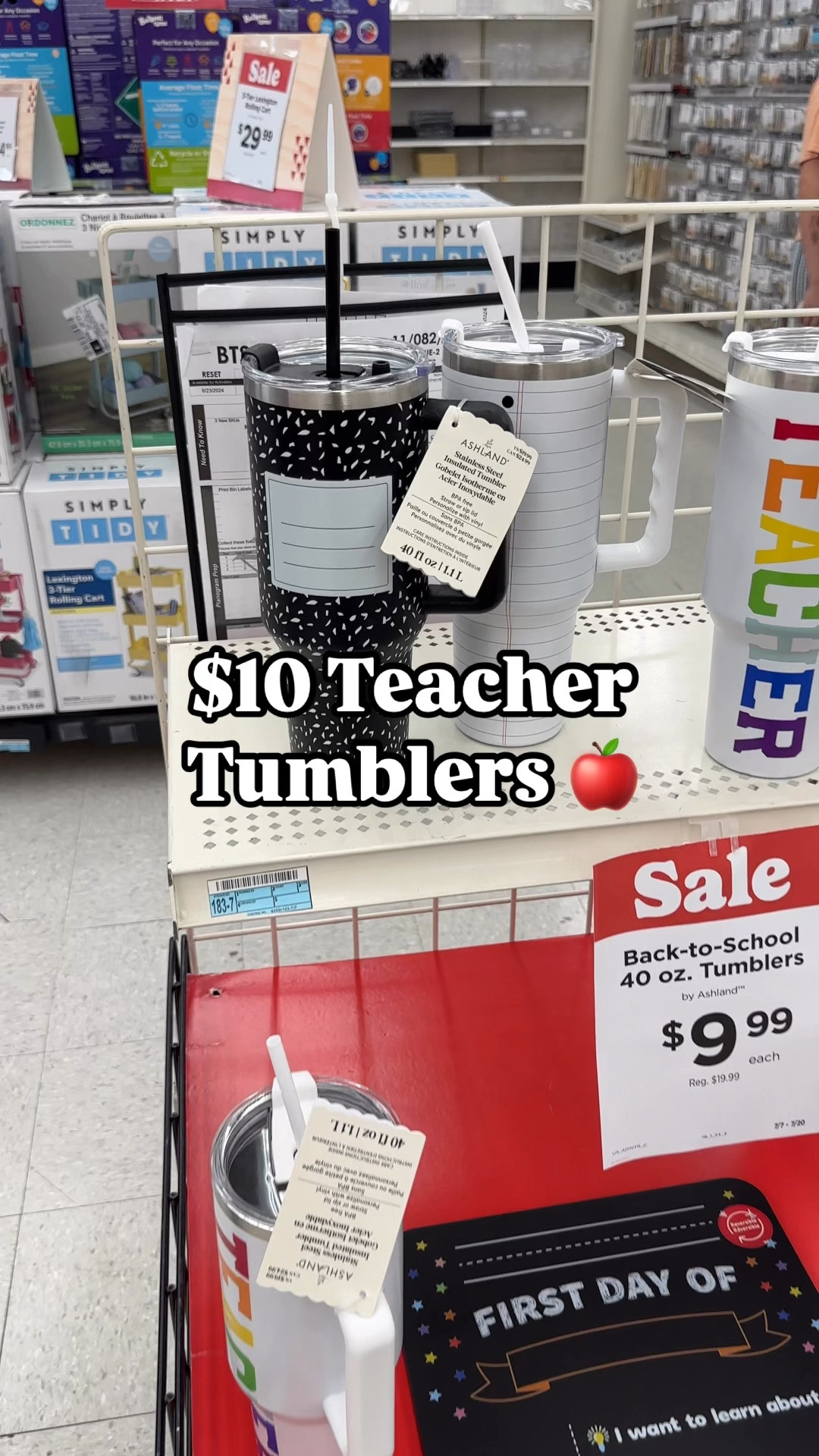 The CUTEST teacher tumblers at Michael’s! And they are on sale for $10!🙌🏼🍎🚌📓Order online or pick up in store! Would make such a cute gift idea! 

Follow me for more affordable finds and fun ideas! 

#LTKSaleAlert #LTKFindsUnder50 #LTKFamily