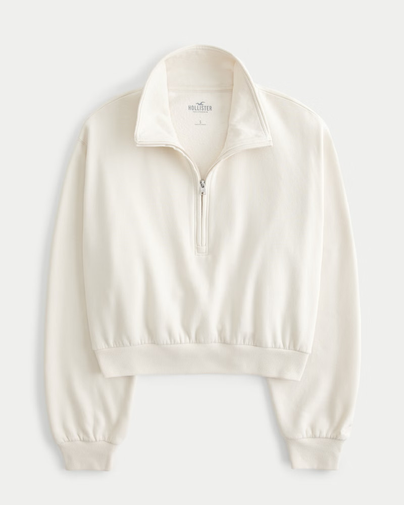 Feel Good Mini Half-Zip Sweatshirt | Hollister (US)