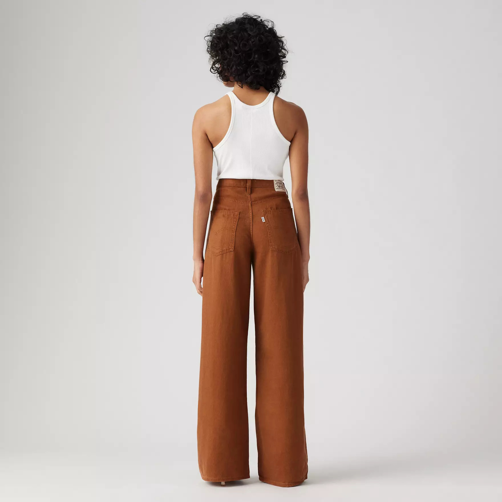 Xl Baggy Straight Linen Blend Women's Pants - Brown | Levi's® US | Levi's US