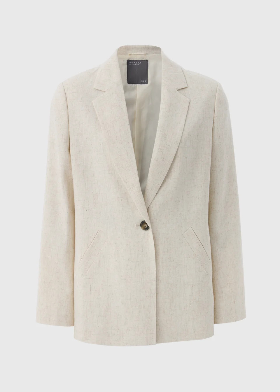 Neutral Linen Blend Blazer | Matalan (UK)