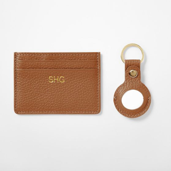 Leather Card Case and Keychain for AirTag Set | Mark and Graham