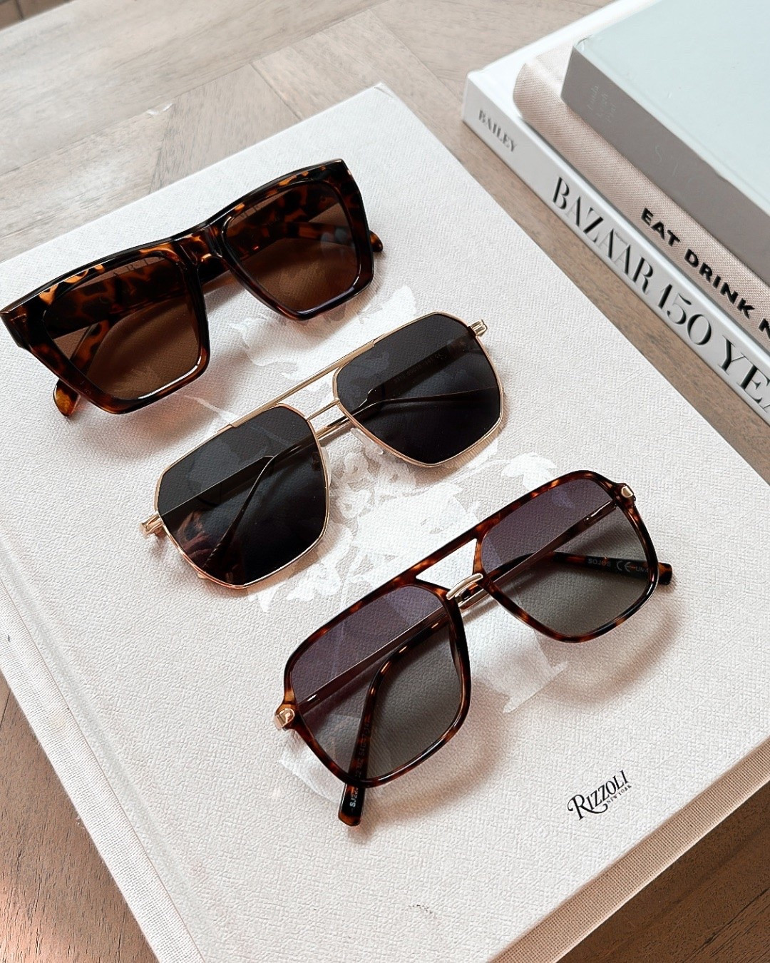 Three pairs because apparently choosing just one was impossible. I love the mix of tortoise frames and warm gold details for everyday wear.

sunglasses, tortoise sunglasses, aviator sunglasses, oversized sunglasses, women’s accessories, everyday sunglasses, neutral accessories, eyewear, fall accessories, fashion finds, accessory edit, hauteandhumid

#LTKootd #LTKSeasonal #LTKOver40