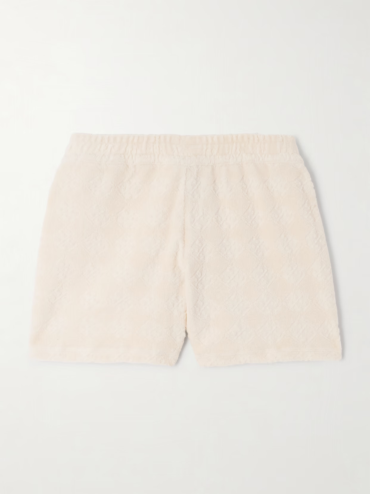 Tory Burch - Cotton-blend Terry Jacquard Shorts - Ivory | NET-A-PORTER (US)