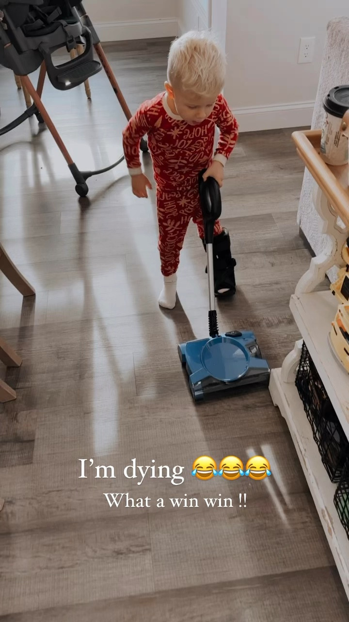 What a parenting hack ! My toddler LOVES to vacuum but the kids ones suck and he knows they aren’t real and normal real ones are way too big ! My husband thought of this and it is 100% his favorite Christmas present 🎁 😂 and what a plus that it actually works well and is cordless and rechargeable! 

#LTKfindsunder50 #LTKkids #LTKGiftGuide