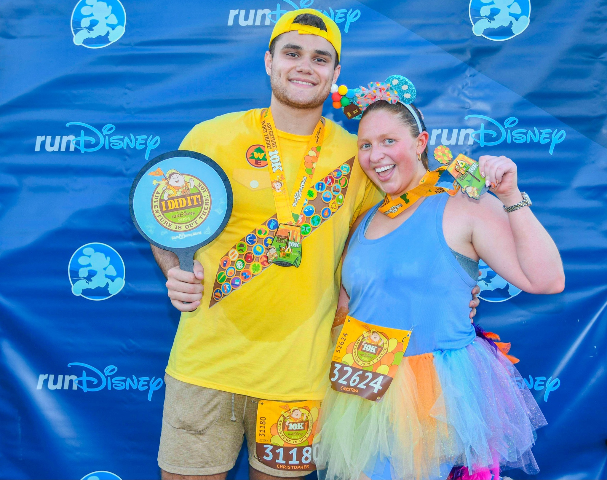tutu/festhers DIY’ed!!!

runDisney costume, Up costume, running costume, Kevin from Up, Russell from Up, disney parks, disney world, spring time surprise, couple costume