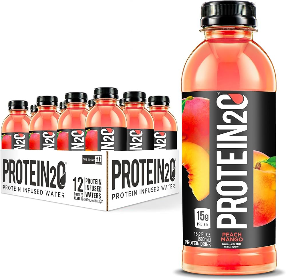 Protein2o 15g Whey Protein Infused Water, Peach Mango, 16.9 Oz Bottle (Pack of 12) | Amazon (US)