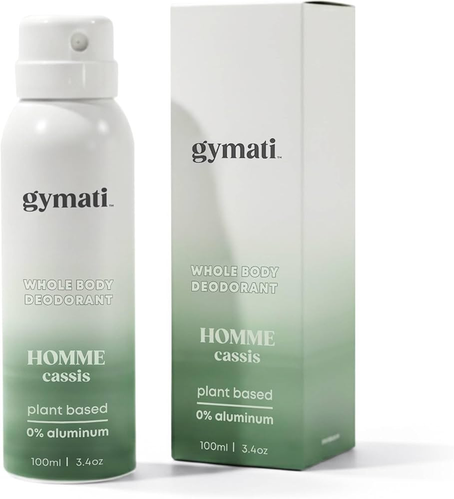 Gymati Natural Deodorant Body Spray \u2013 Aluminum-Free, Plant-Based Blend with Aloe & Zinc, Lon... | Amazon (US)