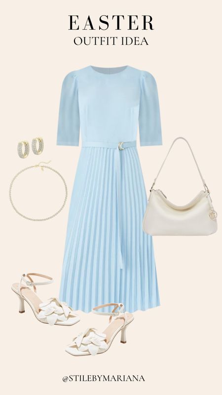 Easter outfit idea great for spring into summer! You could wear for Easter, baby showers, or even as a nice work dress! 

#LTKworkwear #LTKSeasonal #LTKstyletip