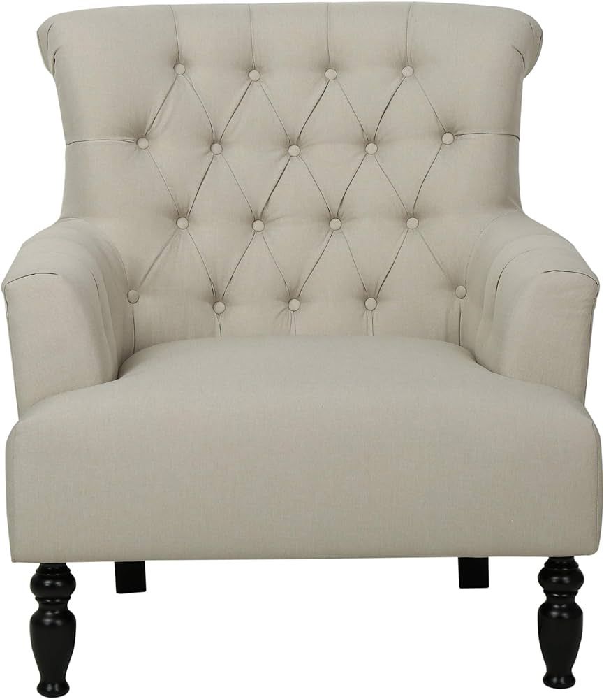 Christopher Knight Home Byrnes Fabric Club Chair, Beige 33.5D x 33.75W x 37.75H in | Amazon (US)