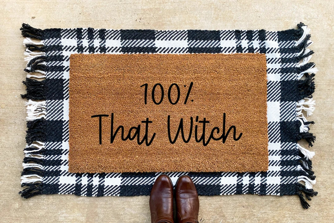 100% That Witch Doormat Halloween Doormat Funny Witch - Etsy | Etsy (US)