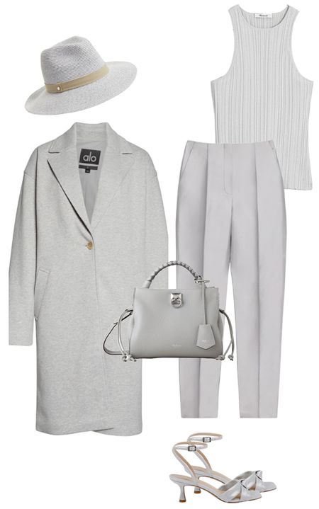 Monochromatic grey outfit ideas. Minimalist capsule wardrobe #greyovercoat #greybag

#LTKstyletip #LTKeurope #LTKover40