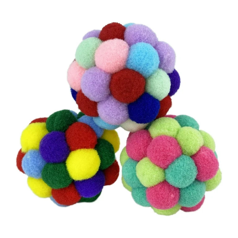 Vibrant Life Pom Pom Cat Toy, Assorted Colors | Walmart (US)