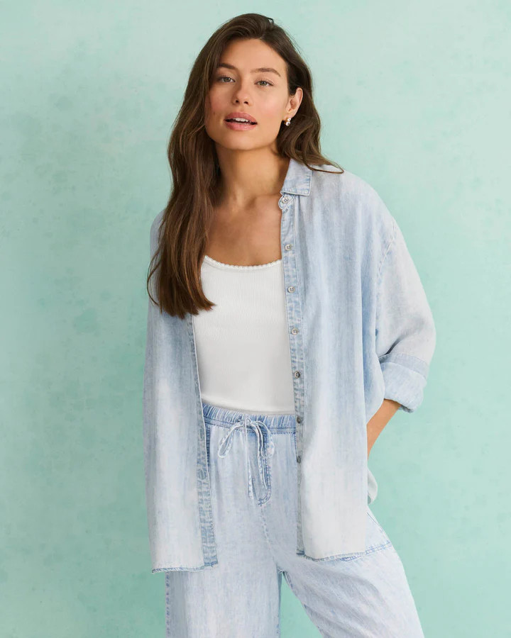 Bleached Indigo Button Down | Splendid