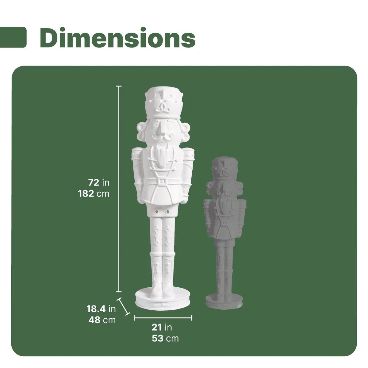 Step2 Nutcracker Prince Paintable DIY Holiday Statue, 6-Foot Tall, White | Wayfair North America