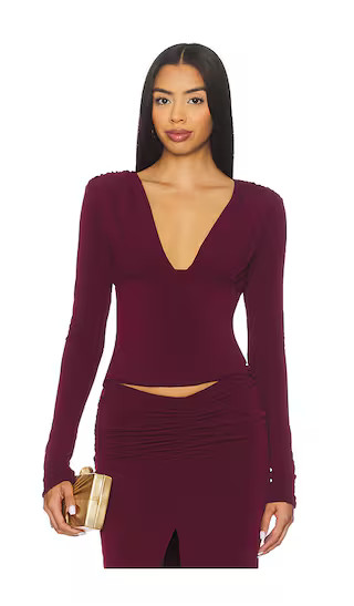 Leighton Top in Plum | Revolve Clothing (Global)