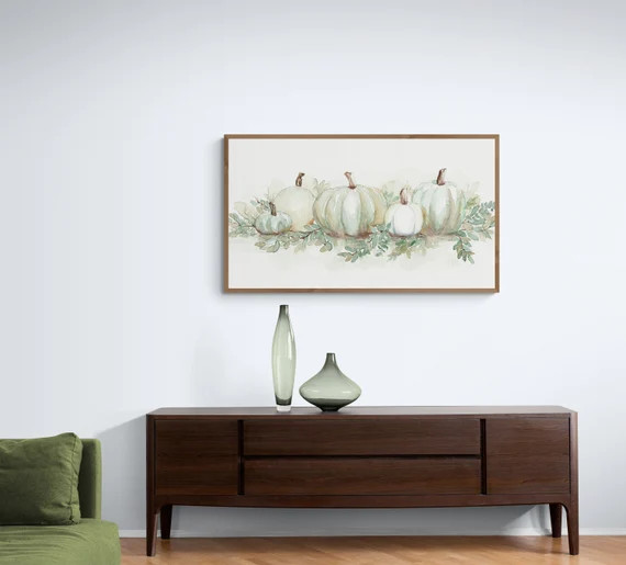 Fall Samsung Frame TV Art White Pumpkins the Frame TV Art - Etsy | Etsy (US)