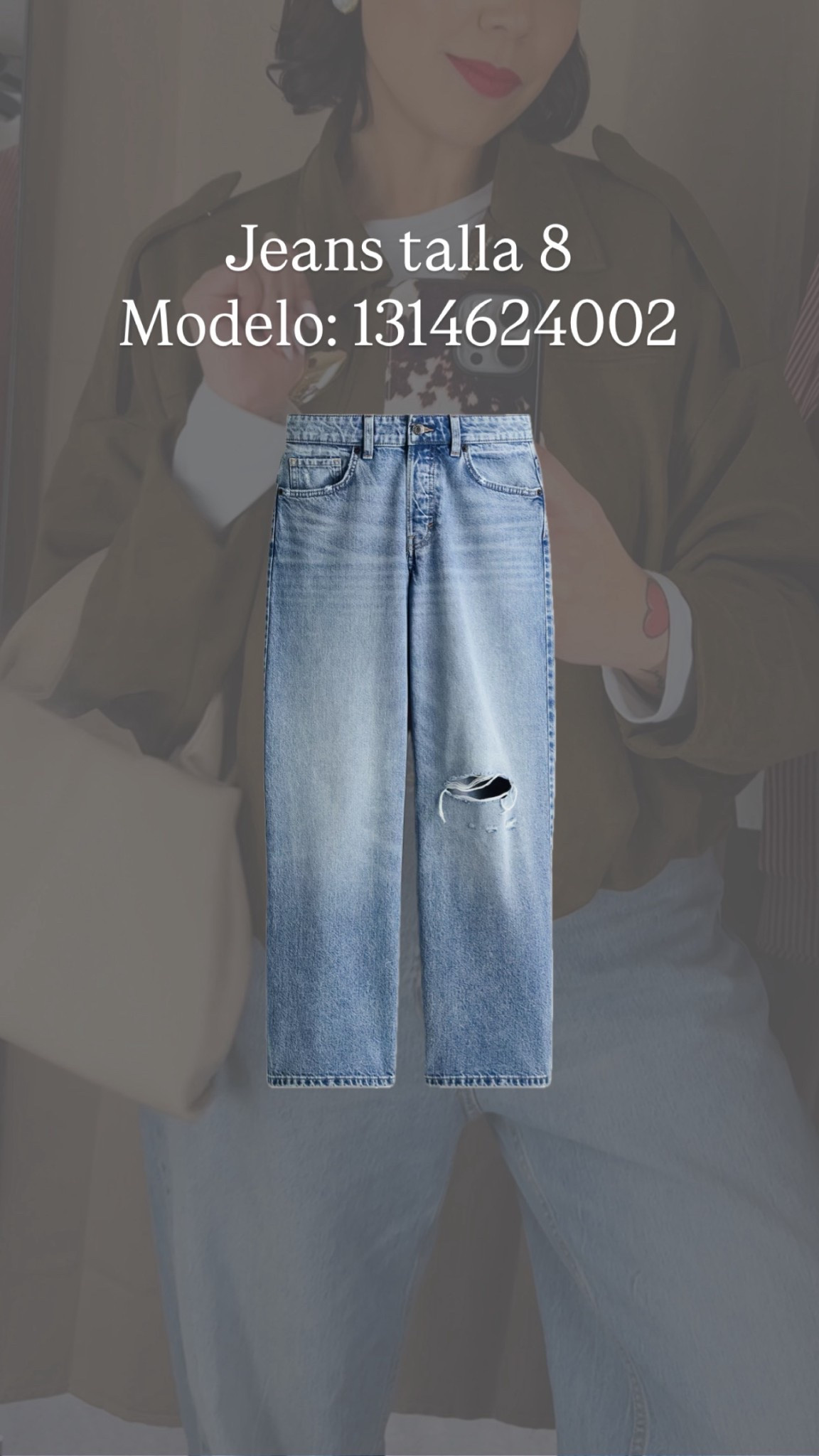 Jeans desgastados
Talla 8