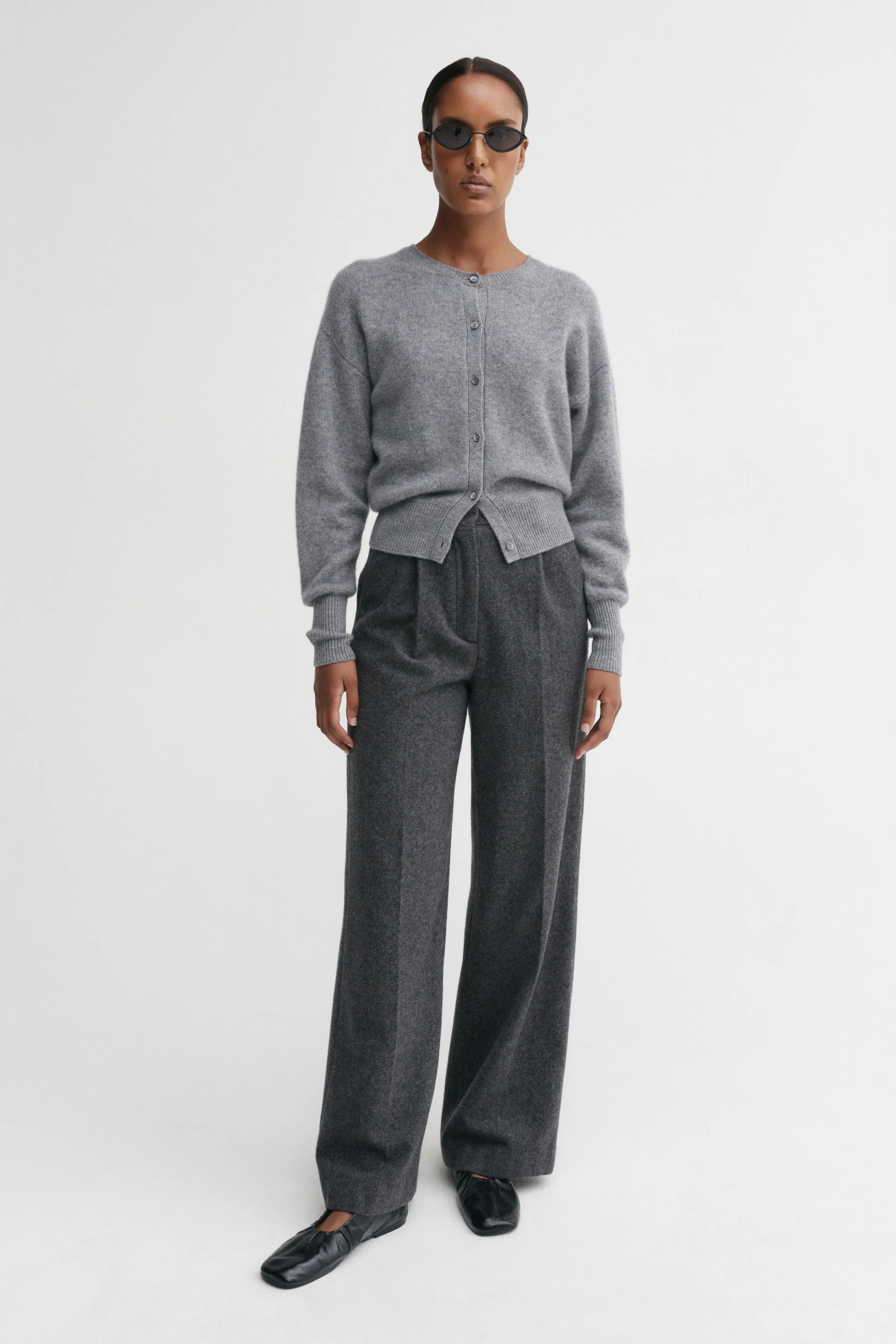 Coco Cardigan, grey | Almada Label