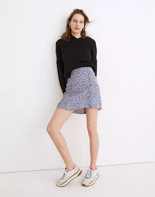 Porch Side-Button Mini Skirt in Summer Vines | Madewell