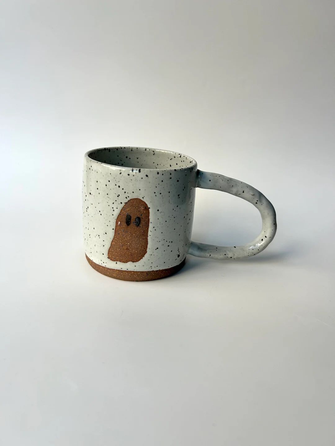 Handmade Ceramic Ghost Mug white Speckles - Etsy | Etsy (US)