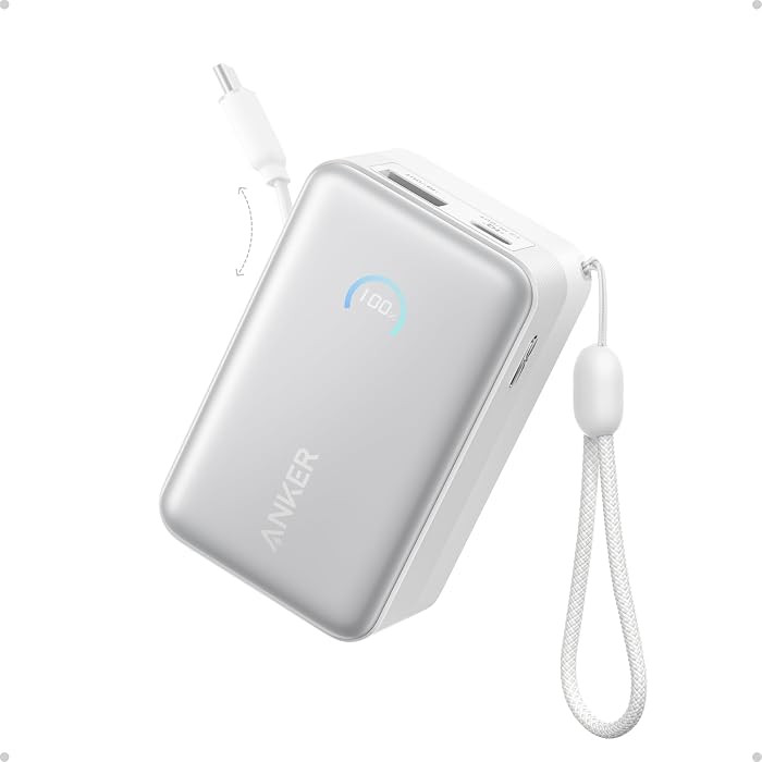 Anker Nano Power Bank, 45W 10,000mAh Portable Charger, iPhone Battery Pack (White) | Amazon (US)