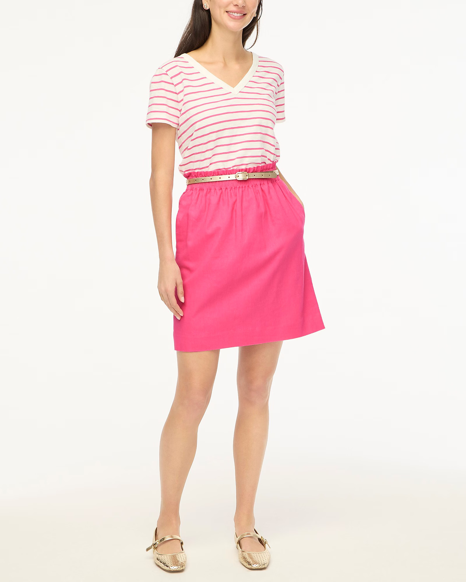 Linen-cotton blend city skirt | J.Crew Factory