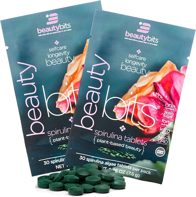 BEAUTYbits - Organic Spirulina Tablets - Algae Superfood - Collagen, Protein, Chlorophyll - Hair,... | Amazon (US)
