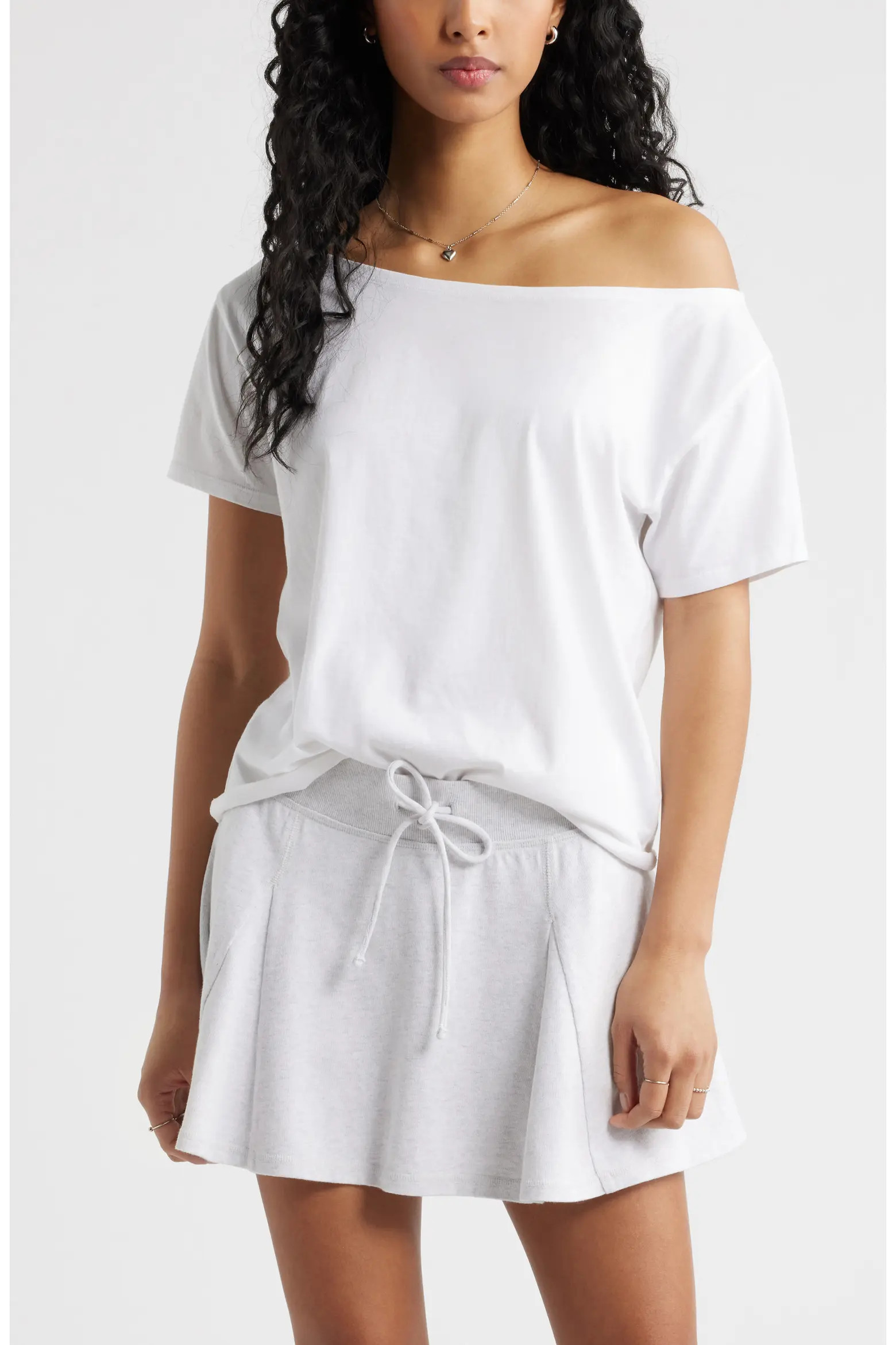 Relaxed Fit Boat Neck Cotton T-Shirt (Women) | Nordstrom | Nordstrom