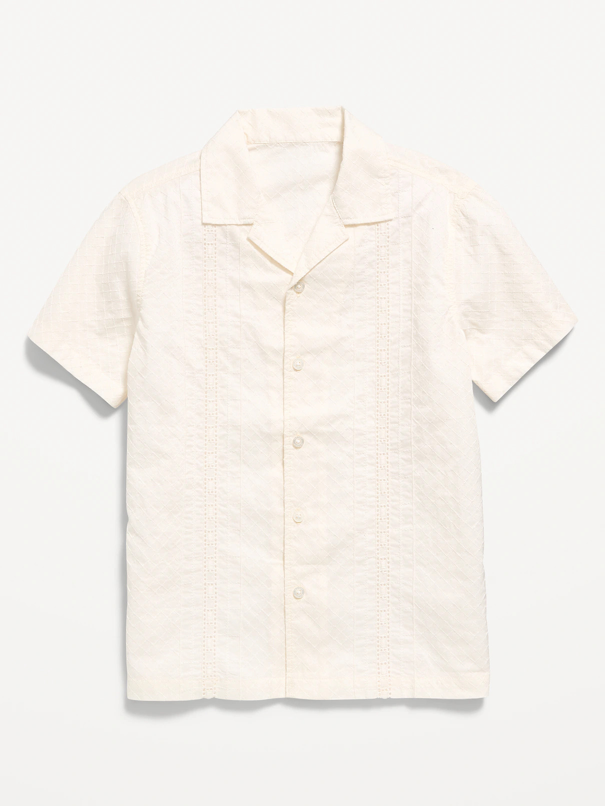 Short-Sleeve Embroidered Eyelet Shirt for Boys | Old Navy (US)