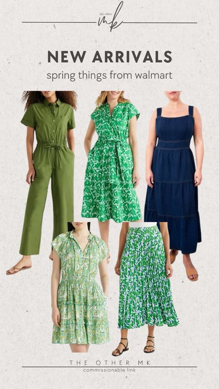 Walmart, new arrivals, spring fashion, casual dress, affordable, fashion, midsize dress, midsize outfit, swing dress, denim dress, green jumpsuit, Walmart, fashion,

#LTKfindsunder50 #LTKover40 #LTKstyletip