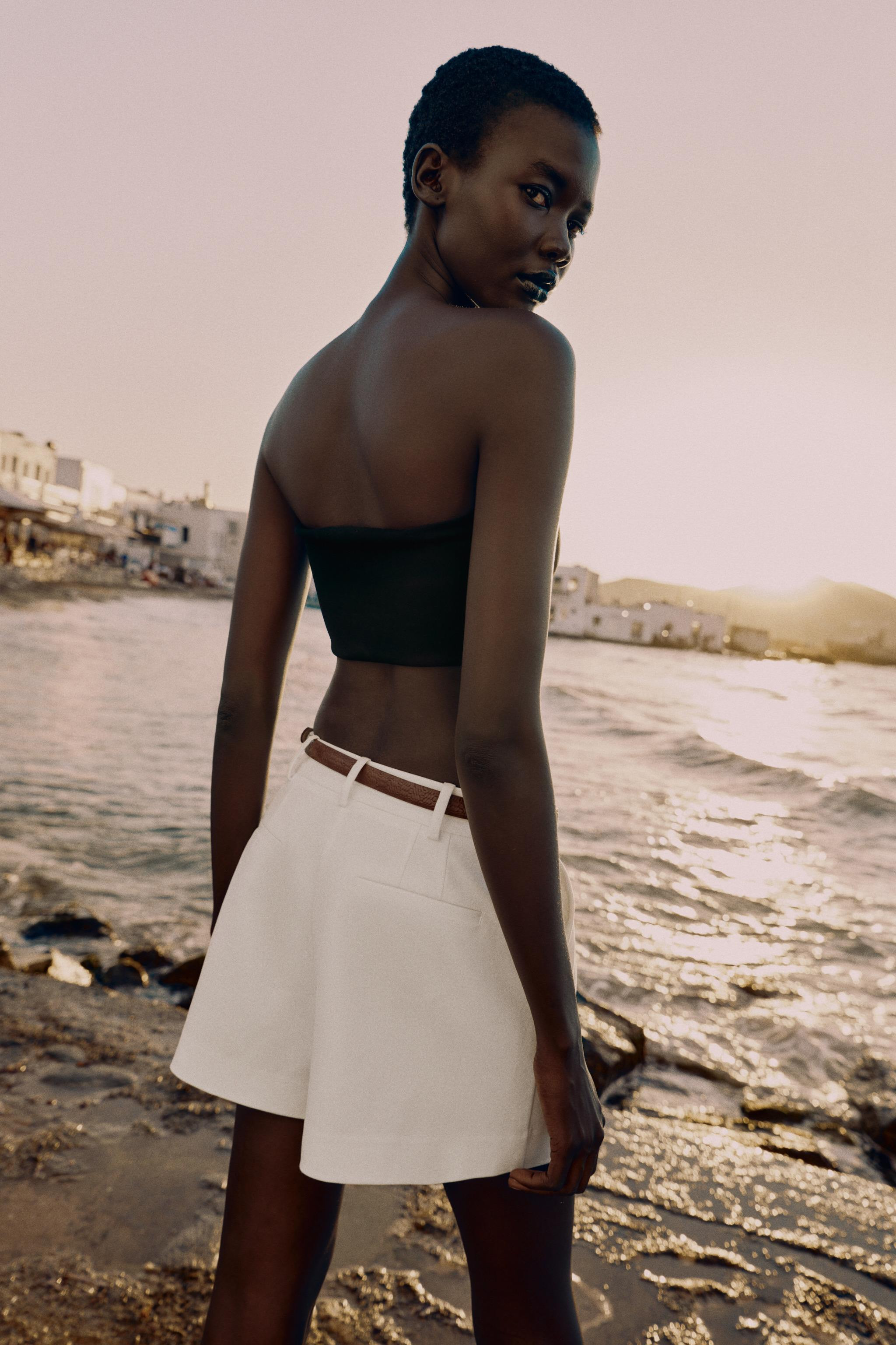 DARTED BERMUDA SHORTS WITH BELT | Zara UK